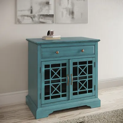 Komoda dwudrzwiowa AVOLA ANTIQUE BLUE 2D/1S - ciemnoniebieski