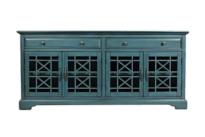 Komoda czterodrzwiowa AVOLA ANTIQUE BLUE 4D/2S - ciemnoniebieski