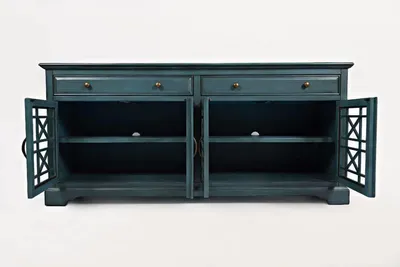 Komoda czterodrzwiowa AVOLA ANTIQUE BLUE 4D/2S - ciemnoniebieski