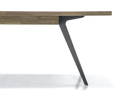 Stół na metalowych nogach MASSA  200x100 - brązowy