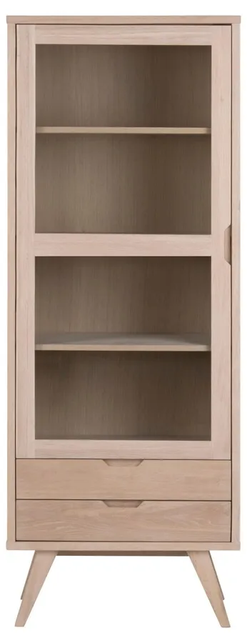 Witryna z szufladami A-LINE 190 cm - dąb bielony