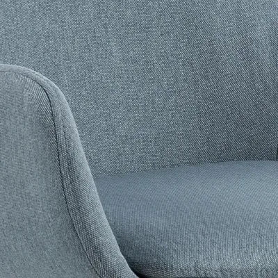 Lisa bar stool Seat dusty blue Town 89 Base metal matt black 2-Pack
