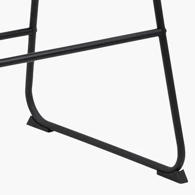Lisa bar stool Seat dusty blue Town 89 Base metal matt black 2-Pack
