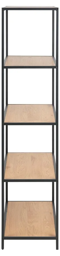 Regał SEAFORD 77x150 cm - dziki dąb/czarny