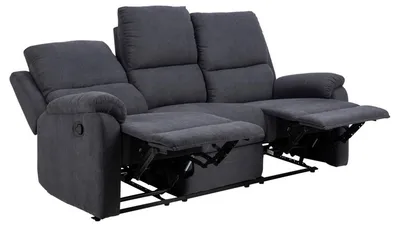 Sofa 3-osobowa z funkcją relaks SABIA - szary