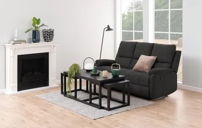 Sofa 3-osobowa z funkcją relaks SABIA - szary