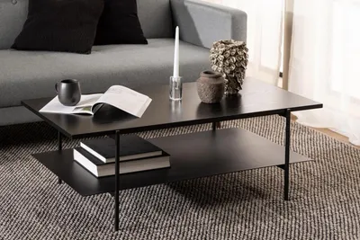 Stolik kawowy ANGUS 115x60 - czarny