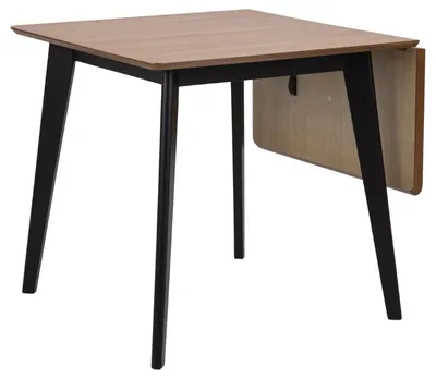 Stół rozkładany ROXBY 80/120x80 - dąb/czarny