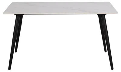 Stół WICKLOW 140x80 - biały/czarny