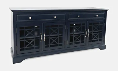 Komoda drewniana AVOLA NAVY 4D/2S - ciemnogranatowy