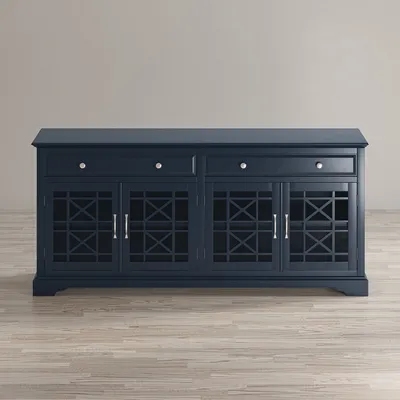 Komoda drewniana AVOLA NAVY 4D/2S - ciemnogranatowy