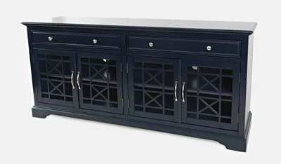 Komoda drewniana AVOLA NAVY 4D/2S - ciemnogranatowy