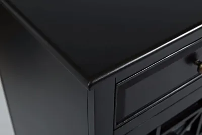 Komoda 4-drzwiowa AVOLA ANTIQUE BLACK 4D/2S - czarny