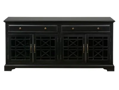 Komoda 4-drzwiowa AVOLA ANTIQUE BLACK 4D/2S - czarny
