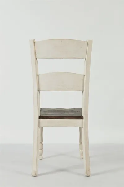 Krzesło drewniane AVOLA VINTAGE WHITE - biały/brązowy