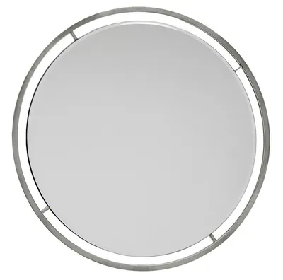 Lustro okrągłe LW6852 89 cm - srebrny