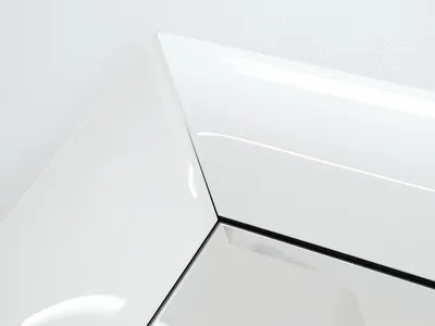 Lustro wiszące 15JZ191S 80x120 - białe szkło