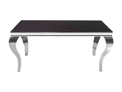 Konsola z marmurowym blatem CT/F306 150x50x75 cm - czarny