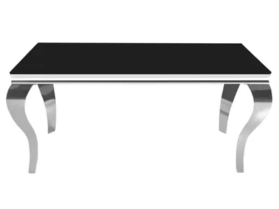 Konsola ze szklanym blatem CT/F306 150x50x75 cm - czarny