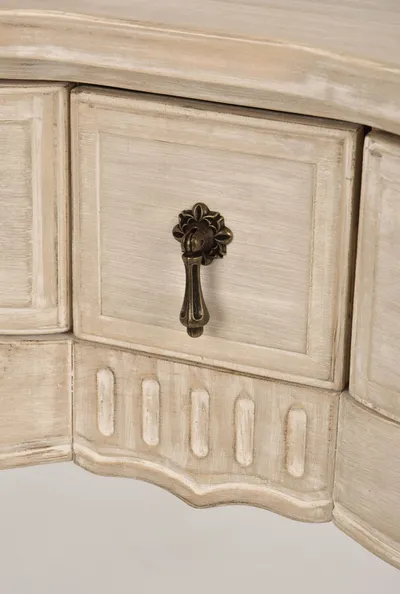 Konsola drewniana z szufladami VENEZIA BIANCO 808K - jasnobeżowy