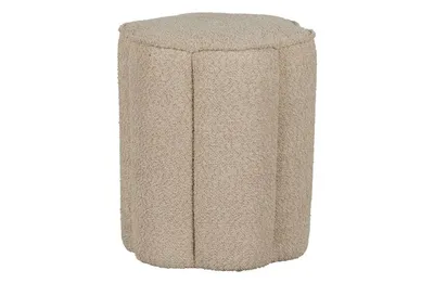 Puf okrągły OLLIE - boucle piaskowy