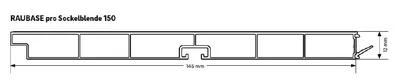 Listwa cokołowa RAUBASE - biały / wys. 15 cm / dł. 4 mb 