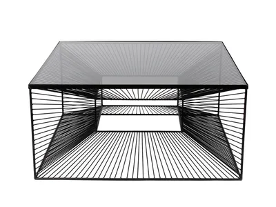 Stolik 3D z grafitową szybą TOYJ19-210 80x80x38 cm