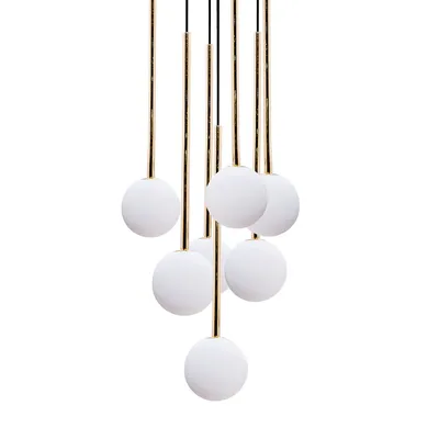 Lampa wisząca ALI 5642 - biały/złoty