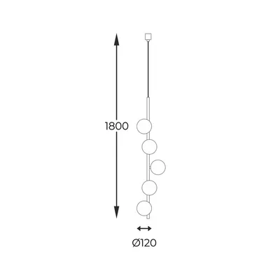 Lampa wisząca ALI 5648 - biały/złoty