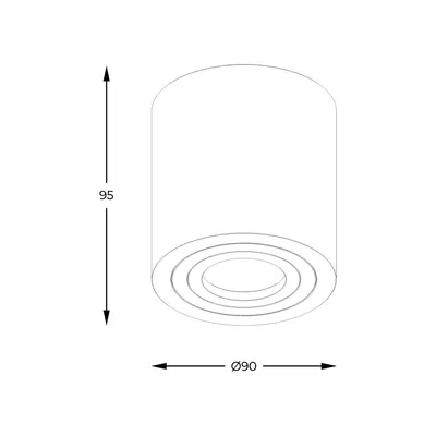 Lampa spot RONDIP ACGU10-159-N - czarny