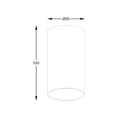 Lampa spot TUBA 92680-N - czarny