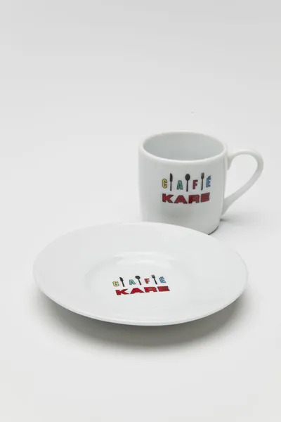 Filiżanka do espresso ze spodkiem CAFE KARE - biały