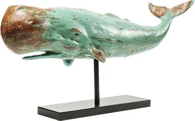 Figurka dekoracyjna WHALE BASE - miętowy