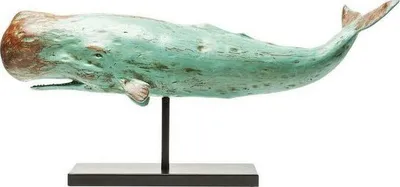 Figurka dekoracyjna WHALE BASE - miętowy