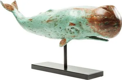 Figurka dekoracyjna WHALE BASE - miętowy