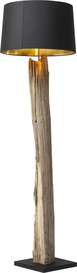 Lampa podłogowa NATURE STRAIGHT - czarny/naturalny