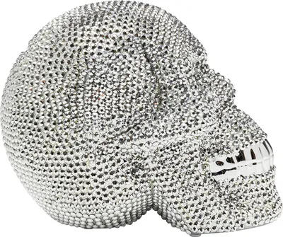 Skarbonka SKULL CRYSTAL - srebrny