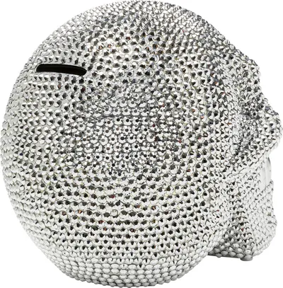 Skarbonka SKULL CRYSTAL - srebrny