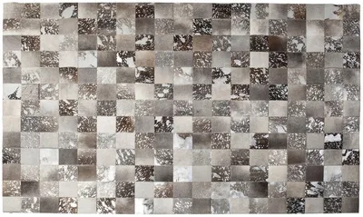 Dywan skórzany COSMO 240x170 - szary/brązowy