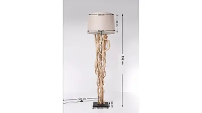 Lampa podłogowa SCULTRA - beżowy/naturalny