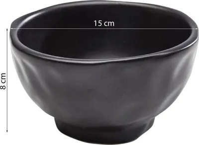 Miska ceramiczna ORGANIC 15 - czarny
