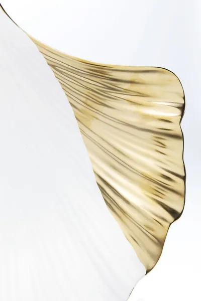 Półmisek porcelanowy GINKGO ELEGANCE SIDE - biały/złoty