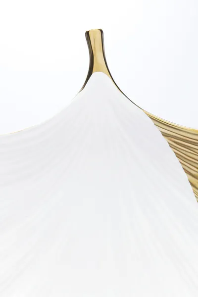 Półmisek porcelanowy GINKGO ELEGANCE SIDE - biały/złoty
