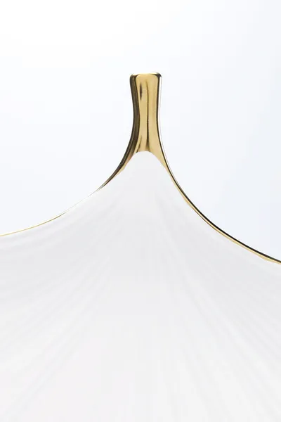 Półmisek porcelanowy GINKGO ELEGANCE RIM - biały/złoty