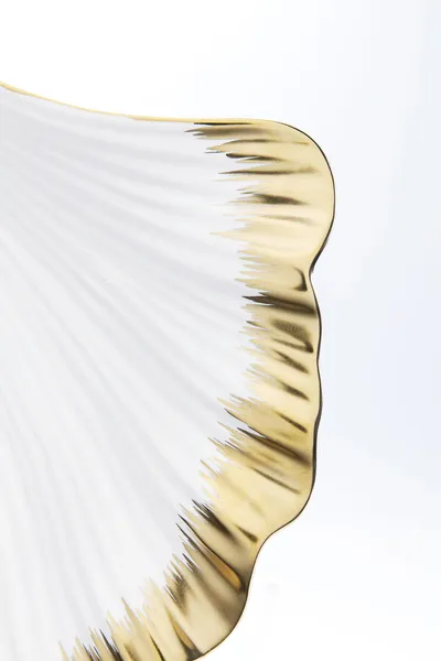 Półmisek porcelanowy GINKGO ELEGANCE RIM - biały/złoty