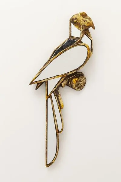 Dekoracja ścienna PARROT MIRROR 15x43 - lustrzany/złoty