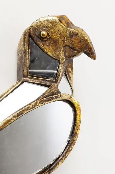Dekoracja ścienna PARROT MIRROR 15x43 - lustrzany/złoty