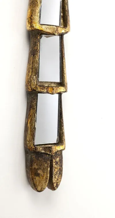 Dekoracja ścienna DRAGONFLY MIRROR 27x35 - lustrzany/złoty