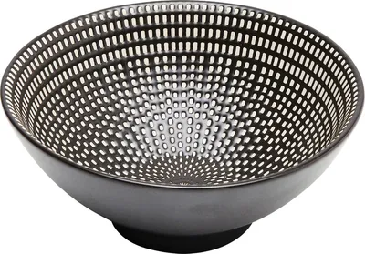 Miska porcelanowa TOKYO 18 - czarny/biały