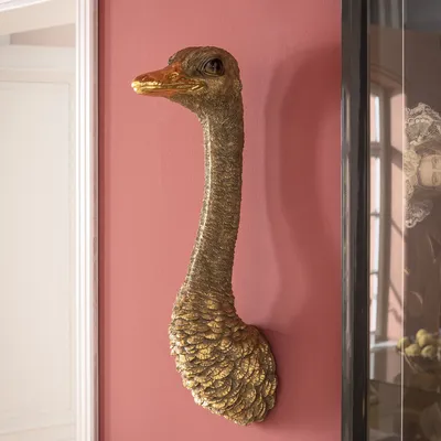 Dekoracja ścienna OSTRICH - złoty
